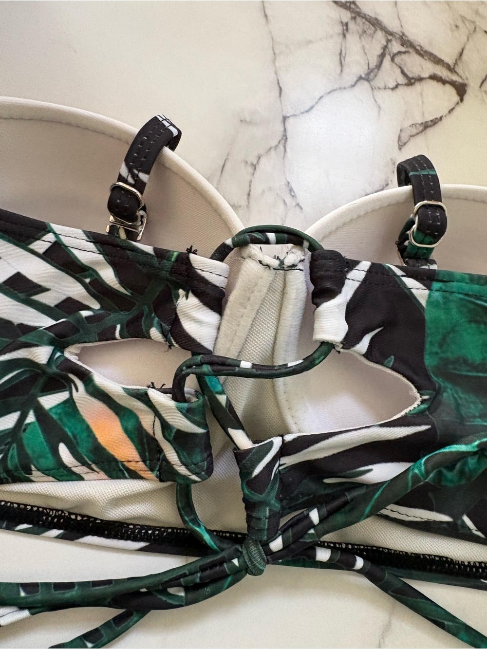 Tropical Floral Bikini Bundle with Matching Cover-Up Sarong size Small - Picture 5 of 14